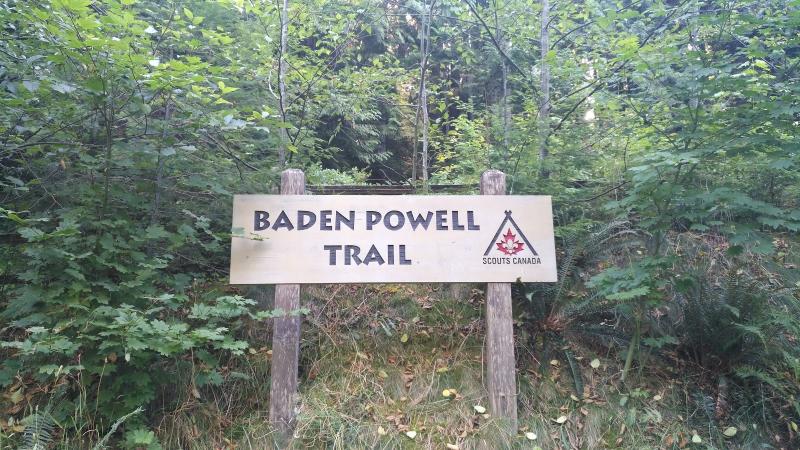 Scouts Baden Powell Trail sign