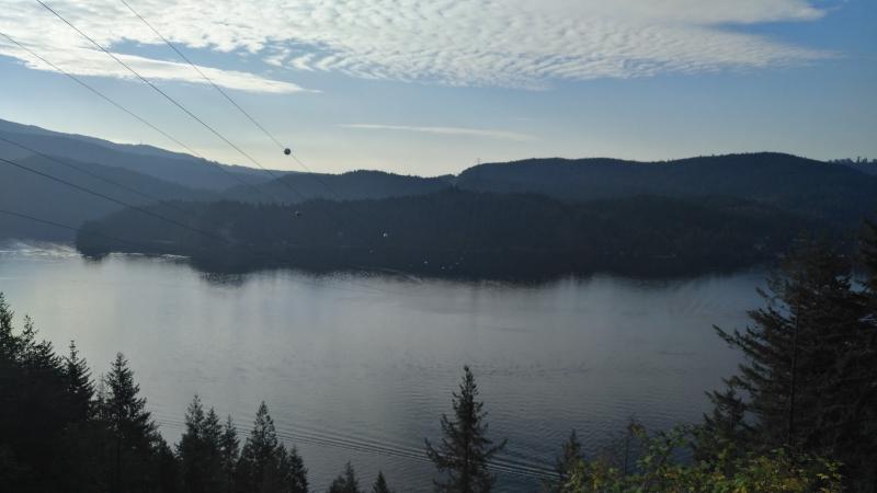 View east to the Indian Arm from Quarry Rock just after sunrise