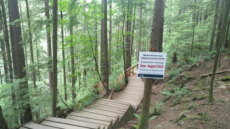 Temporary closure of the trail