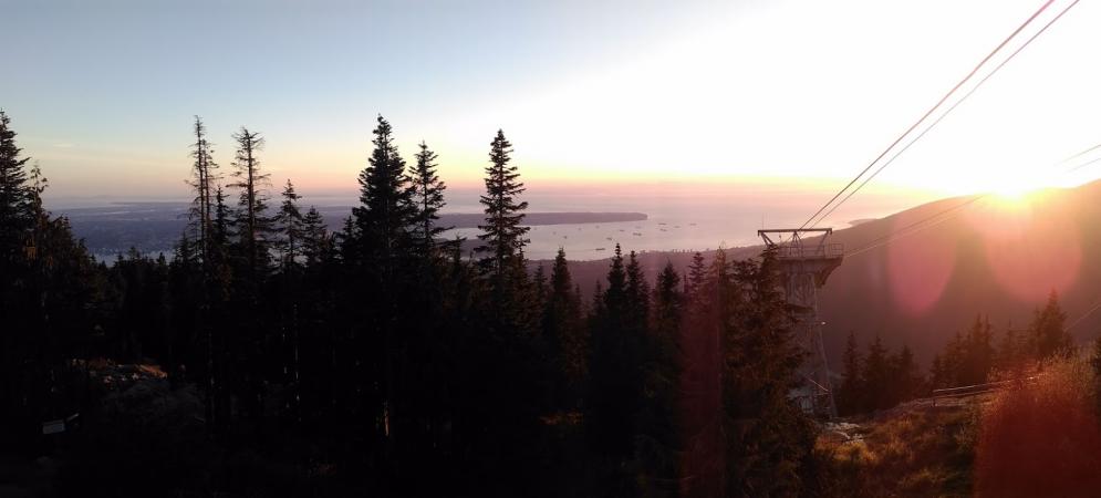 Facing Georgia Strait from Grouse Mountain